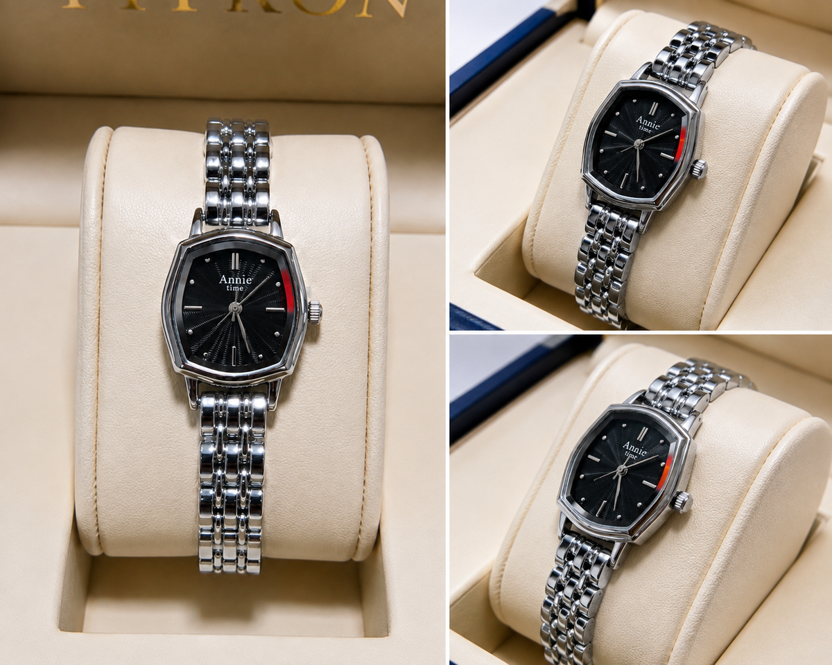 Elevate Your Style with the Classic Black Women's Watch - Sunray Dial Elegance