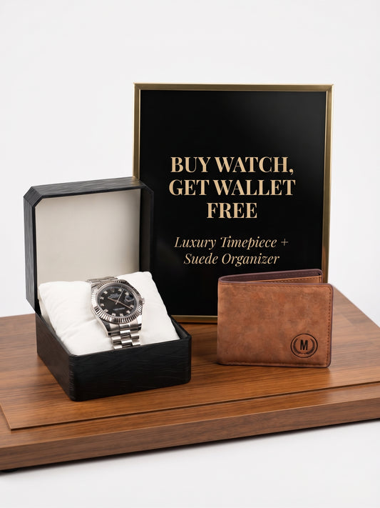 Elevate Your Look with Our Stylish Watch and Free Wallet Deal!