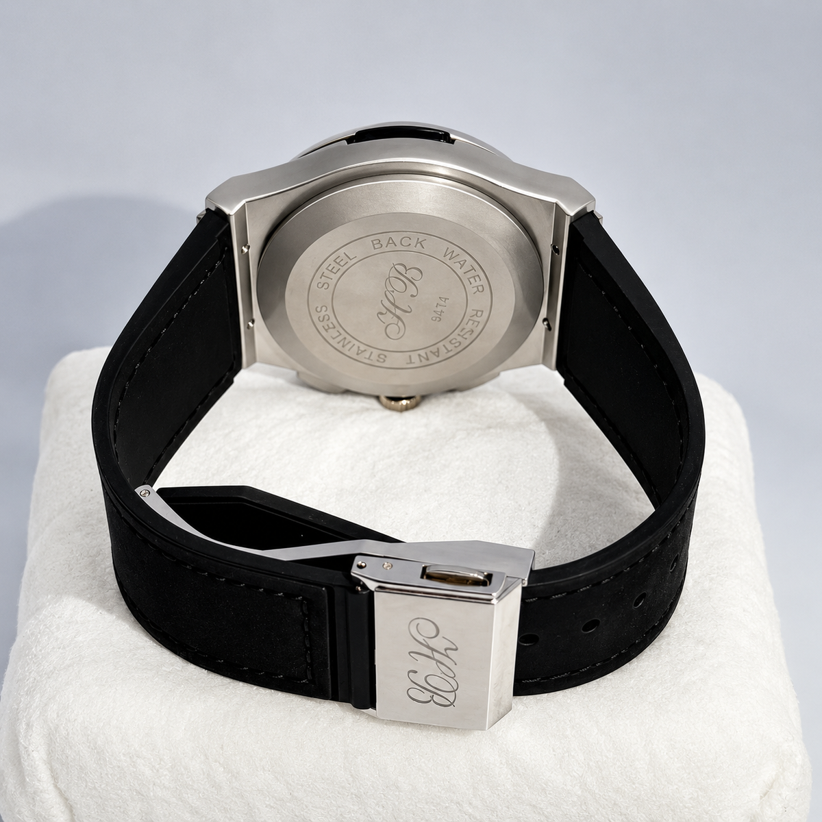 Stylish Black Skeleton Chronograph Watch for Men - Elevate Your Timekeeping