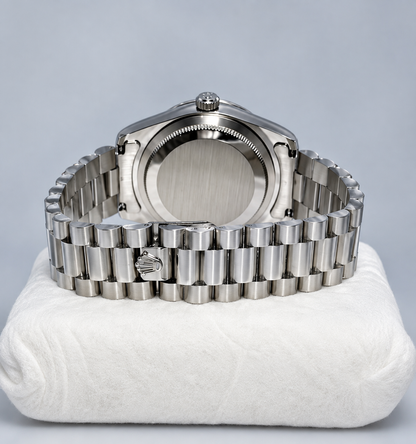 SILVER STEEL DIAMOND-MARKER DATEJUST WATCH – MEN'S