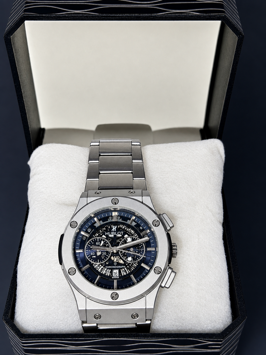 Elevate Your Style with Our Stainless Steel Blue Chronograph Watch for Men