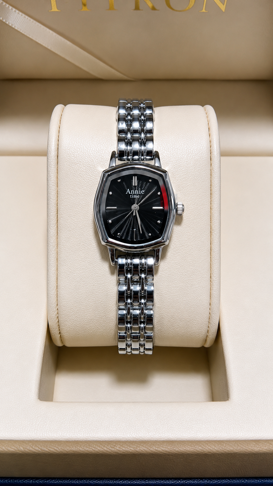Elevate Your Style with the Classic Black Women's Watch - Sunray Dial Elegance