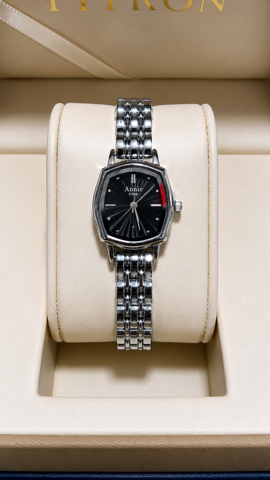 Elevate Your Style with the Classic Black Women's Watch - Sunray Dial Elegance