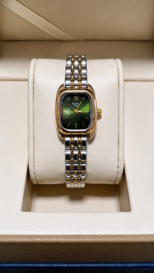Elegant Emerald Dial Two-Tone Bracelet Watch – Perfect for Every Occasion