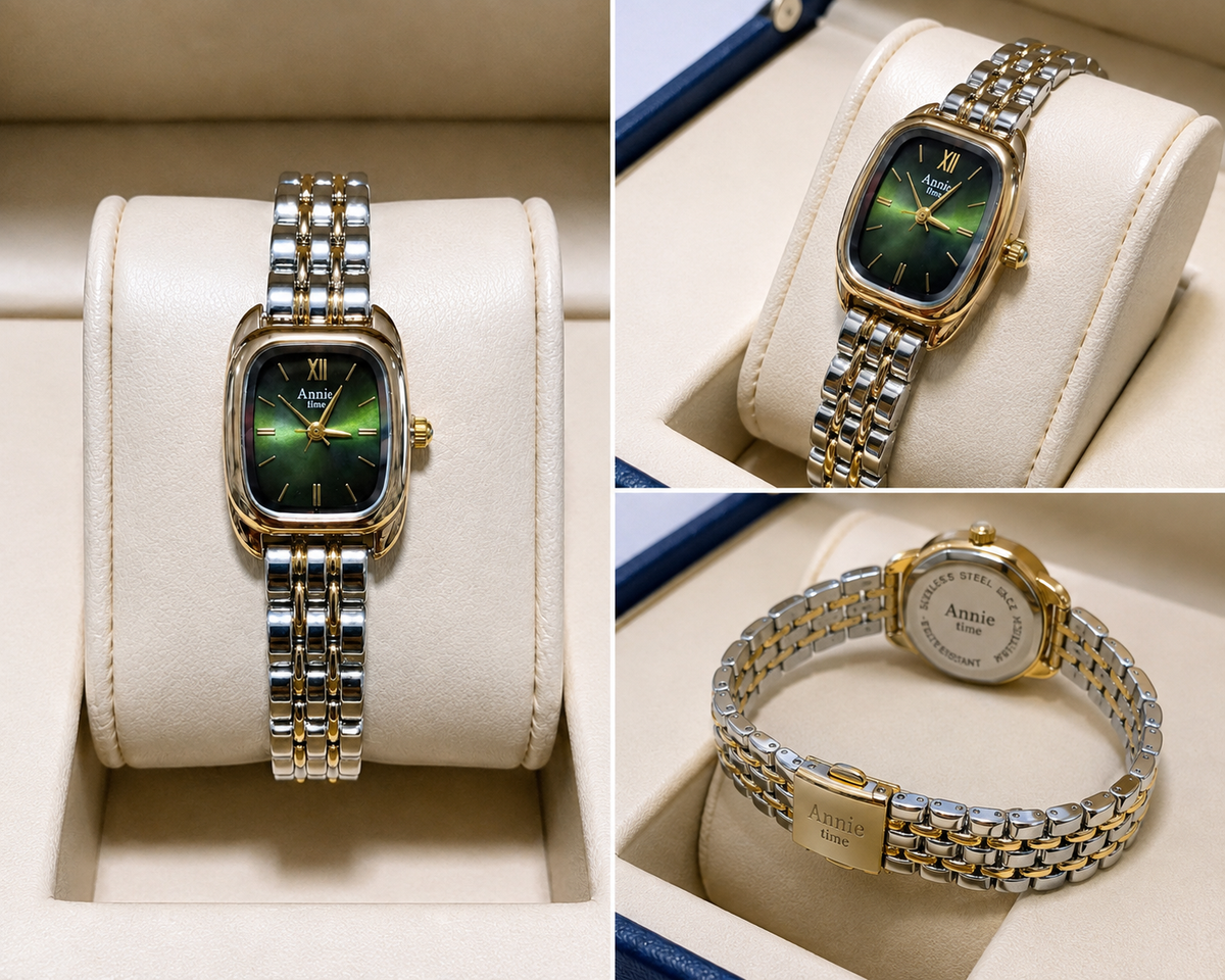 Elegant Emerald Dial Two-Tone Bracelet Watch – Perfect for Every Occasion