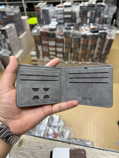 GU-II Bifold Wallet open outdoor – Tan fully loaded with CNIC, Allied Bank and Mashreq cards