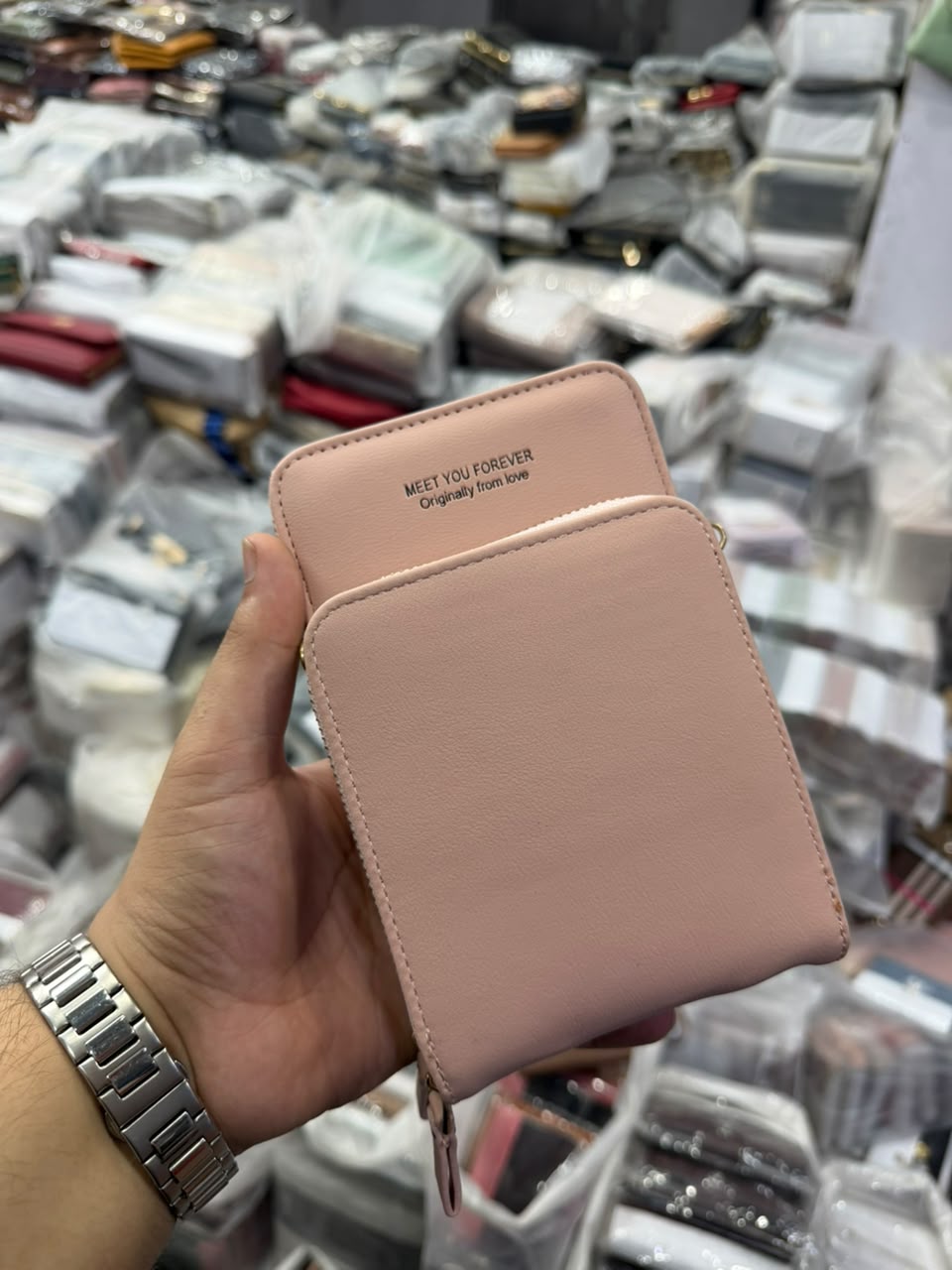 Meet You Forever Pink Wallet front view